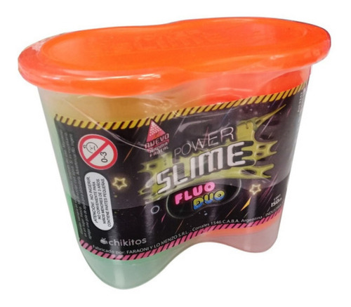 Slime En Pote Color Fluorescente Pote 2 En 1 Surtidos