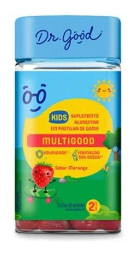 Multigood Kids Suplemento Gomas Morango Com 60caps Dr Good