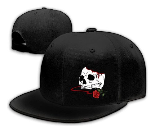 Sombrero De Calavera De Terror Con Diseño De Rosa, Gorras .