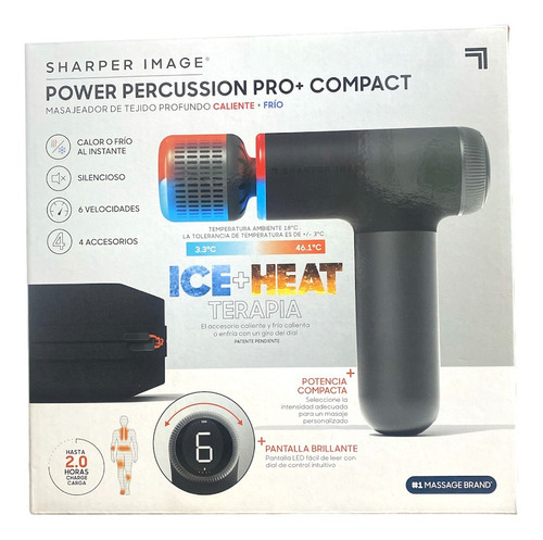 Masajeador De Tejido Profundo Sharper Image Con Calor Y Frío Negro
