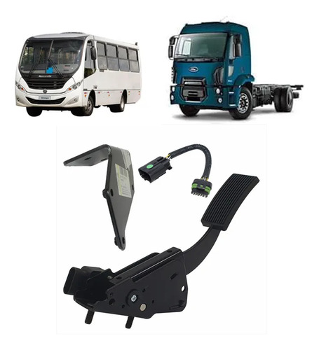 Pedal Suporte Chicote Vw 8-150e 9-150e 13-170e 15-170e (kit)