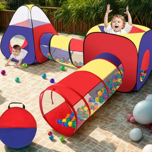 Barraca Azul Astronauta Infantil 3 em 1 Toca Túnel e Piscina de Bolinhas com Cesto de Basquete Barraca Azul Astronauta Infantil 3 em 1 Toca Túnel e Piscina de Bolinhas com Cesto de Basquete