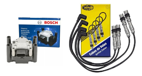 Kit Bobina Y Cables Bujia Vw Gol 2009-2011 1.6 Saveiro Polo