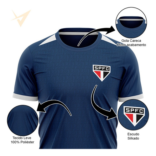 Camisa São Paulo Spfc Epoch Azul Masculina - Licenciada