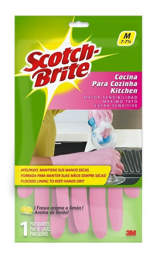 Guantes De Cocina 3m Scotch - Brite Afelpados M 7-7 1/2