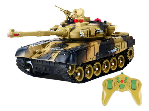 13 Rc Tanque De Modelo De Coche Con Luz De Sonido Marrón