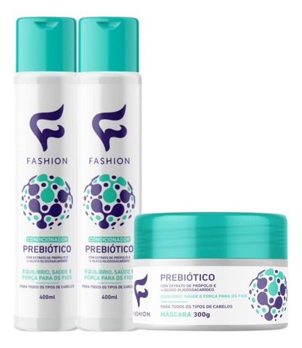 Kit 2x Condicionador 400ml + 1x Máscara 300g Prebiotico