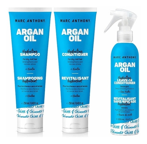 3 Pack Aragan Oil Of Morocco Sh,acond Y Leave-in Conditioner