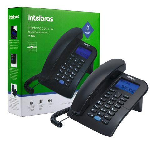 Telefone Fixo Tc 60 Id Preto Intelbras Com Display Led