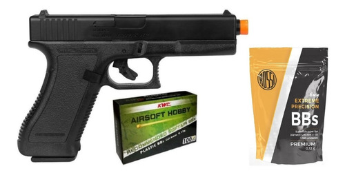 Pistola Airsoft Glock G17 Kwc K17 Mola 6mm + 1000 Bb 