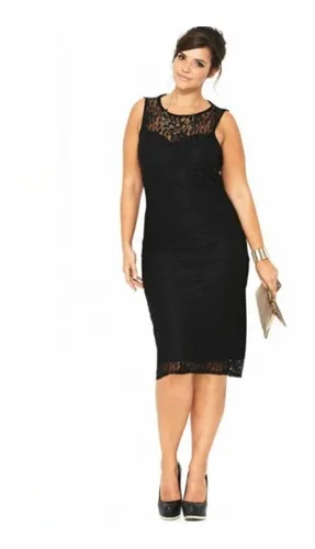 Vestido Negro De Encajes Vg 05