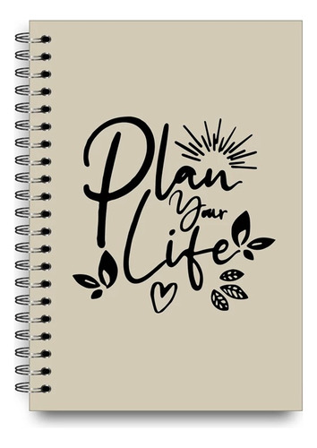 Libreta A5 Bullet Journal Frases 96 Hjs Punteadas Paperland Color beige - plan