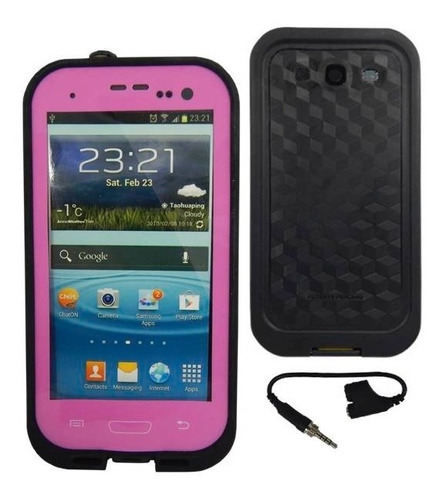 Samsung Galaxy S3 Funda Redpepper Contra Agua Rosa