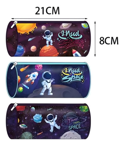 1 Pieza Lapicera Estuche Astronauta, Escolar, Portátil Media