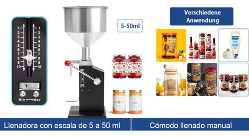 Máquina Manual Para Llenar Botellas 5 A 50 Ml Alta Precisión