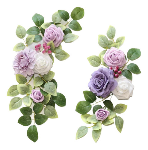 2x Arco De Boda Con Flores Para Esquinas, Estilo F