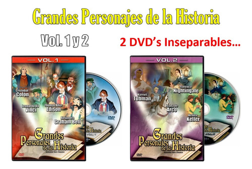 Grandes Personajes De La Historia Vol. 1 Y 2  2 Dvds