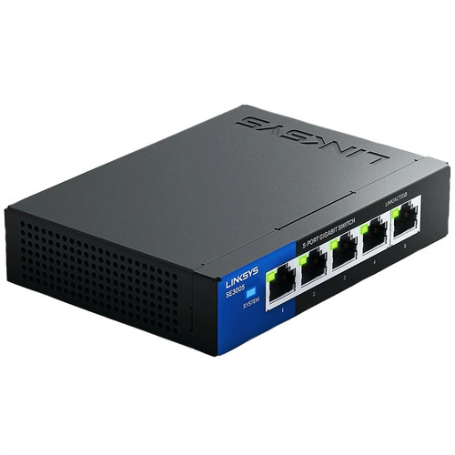 Imagen 1 de 7 de Switch Escritorio Ethernet Gigabit 5 Puertos, Linksys Se3005