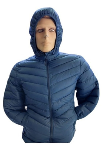 Chaqueta Parka Hombre Termica Con Gorro Manga Larga