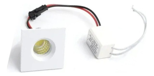 Kit 04 Mini Spot 3w Luz Quente Led Embutir Sanca Gesso 3000k Cor Carcaça Branca 110/220 Volts