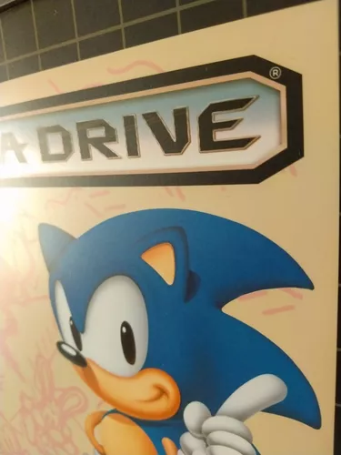 Quadro Sonic The Hedgehog 2 Br - Mega Drive - 33 X 45 Cm