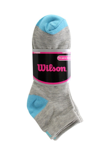 Tin Dama 3 Pares Gris Talon Azul Unitalla Wilson Tecnosocks