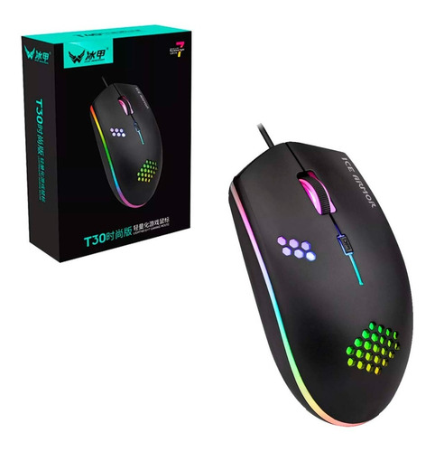 Mouse Gaming Ice Armor T30 Optico 1600dpi Usb 4 Botones Bagc