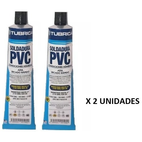 Pega Soldadura Pvc Tubrica 1/64 Azul Tubo