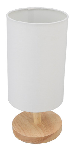 Lámpara De Mesa Decorativa Para Mesita De Noche, Base De Mad