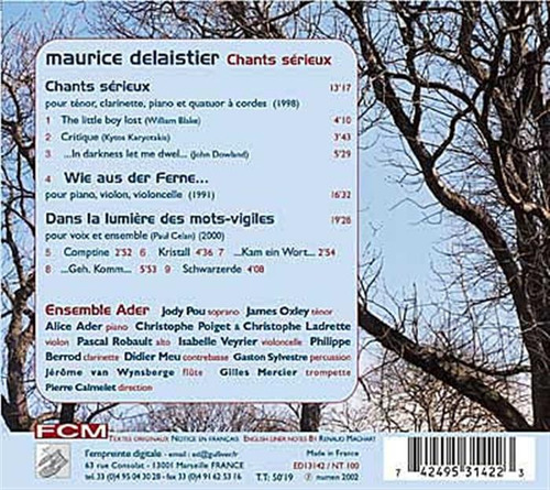 Cd Chants Sérieux (maurice Delaistier) Estándar