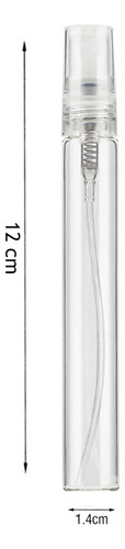 Vaporizador Vidrio Decant Muestra Perfume Frasco 10 Ml X50 U Transparente
