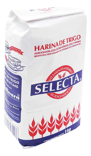 Harina De Trigo Selecta Extra Fina 3 Piezas 1 Kg C/u