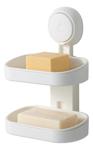 Jabonera Extraíble Con Ventosa De Doble Capa Para Ducha Baño