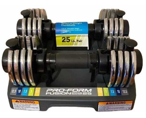 Set 2 Mancuernas Ajustables Proform Space Saver Fitness 25lb