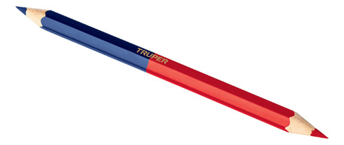 Lápiz Bicolor C/2 Pzas, 18cm Grueso Carpintero Truper 101685