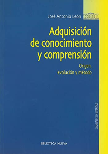 Libro Adquisicion De Conocimiento Y Compresion De Jose Anton