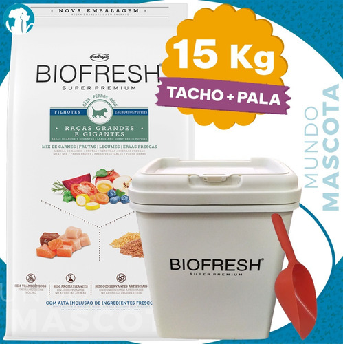 Imagen 3 de 3 de Alimento Biofresh Super Premium para perro cachorro de raza grande y gigante sabor mix en bolsa de 15kg