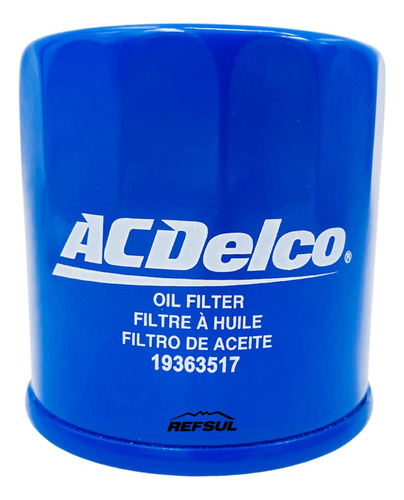 Filtro De Aceite Acdelco Chevrolet Aveo Ng 2018-2020