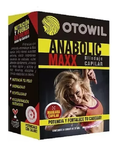 Mascara Capilar Anabolic Maxx - Nutricion Fortalecedor X12 U