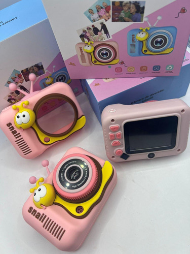 Camara Digital Retro Fotos Video Usb Niños Recargable Rosa