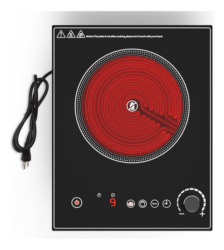 Electric Cooktop 1800w Electric Stove Top With Led Touch And