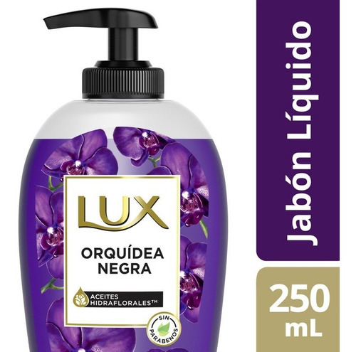 Imagen 3 de 3 de Jabón líquido Lux Orquídea Negra con dosificador 250 ml