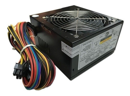 Imagen 1 de 4 de Fuente de alimentación para PC Noga ATX-600 600W negra 220V