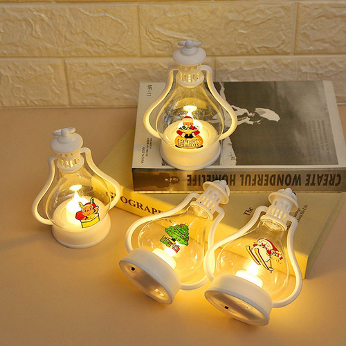 4 Piezas Linterna Led Portátil Para Decoración De Navidad