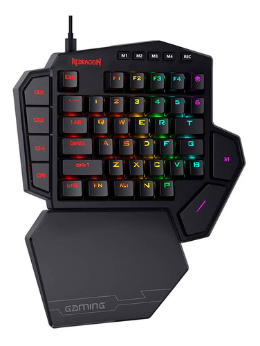 Teclado Gamer  Redragon Diti K585 Sw Outemu Blue Rgb 1 Mano