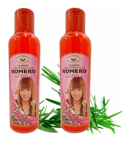 2 Shampoo Anti Caída De Romero 500ml C/u