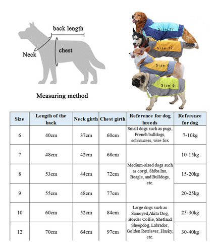 Chubasquero Grande Para Perros Con Capucha Ajustable (azul,
