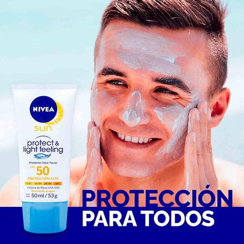 Nivea Sun Protect & Light Feeling Facial Fps 50 50ml