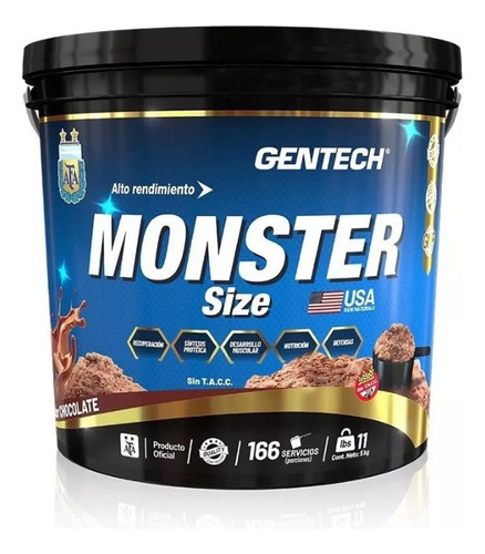 Whey Protein Monster Gentech Varios Sabores X 5000gs