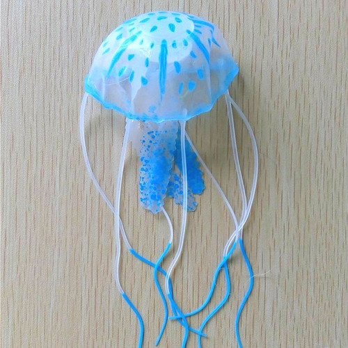 Ornamentos Aquário Medusa Água Viva Enfeite Silicone Decorar